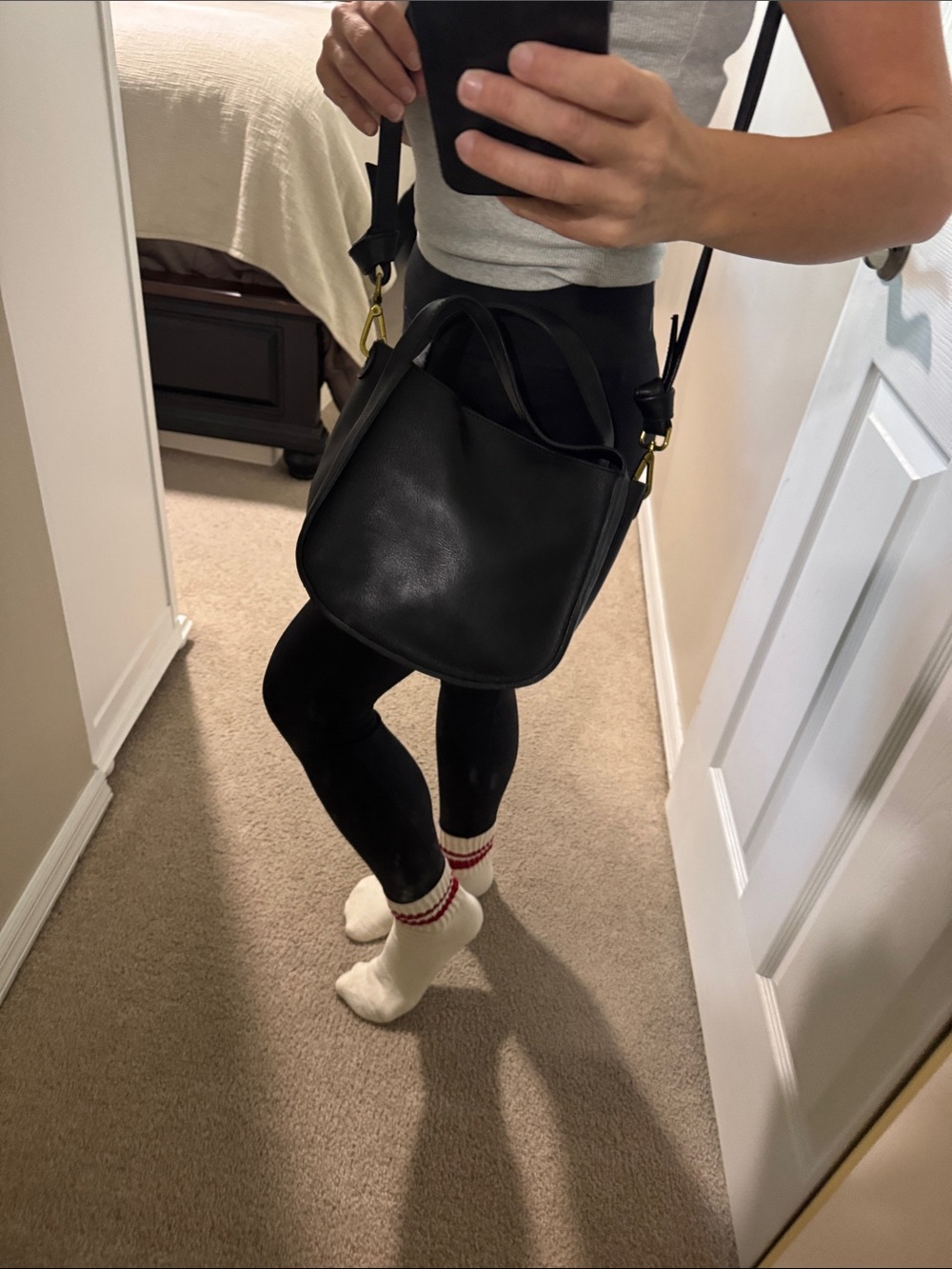 Madewell Black Leather Shoulder Bag - Picture 2 of 12